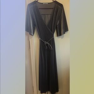 ZARA grey wrap dress